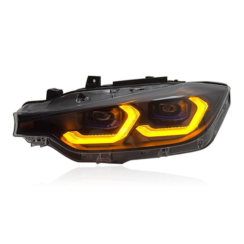 BMW F30 3 Series Laser Style LED Headlights CSL Yellow/White (2012 - 2019)